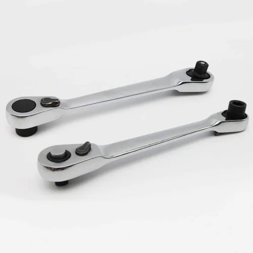 Vista 7 de Mini llave de trinquete de enchufe rápido de 1/4 pulgadas Varilla Destornillador Llave de punta doble