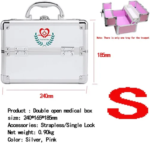 Vista 2 de Caja de cerradura, caja de seguridad para medicamentos, botiquín de primeros auxilios, botiquín con cerradura para medicamentos, caja
