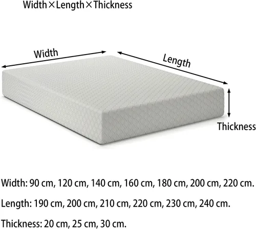Vista 7 de Funda de colchón con cremallera completa de 6 caras, funda de colchón acolchada personalizable con cremallera, sábana bajera ajustable para cama