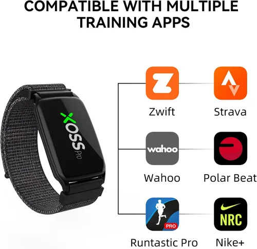 Vista 3 de XOSS BBP Heart Rate Monitor Armband with Bluetooth5.0 & ANT+, IPX68 Waterproof & Rechargeable 60Hour Battery Life Monitor Watch for Exercise