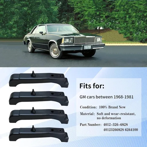 Vista 2 de Kit de 4 almohadillas aislantes de goma para radiador, almohadillas de soporte, 4 soportes de radiador compatibles con GM Chevrolet Buick Pontiac
