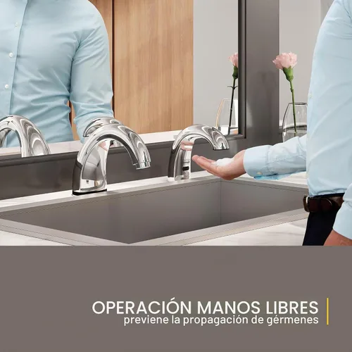 Vista 4 de Rubbermaid Commercial One-Shot FG750339. Despachador automático de jabón y espuma, discreto, de cromo.