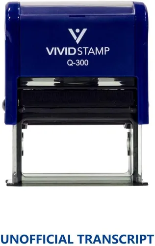 Vista 15 de Sello de goma autoentintado de transcripción no oficial (tinta negra) - Mediano