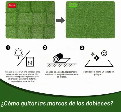 Vista 3 de LINLA Alfombra de césped artificial para puerta de 32 x 20 pulgadas