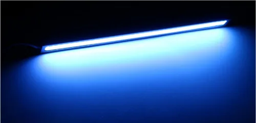 Vista 5 de 4 unids 12 V 6.7 in impermeable LED Flip Chips COB DRL coche diurna Correr luces rayas (azul)