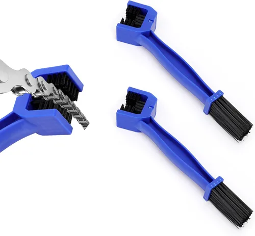 Vista 15 de Ziciner 2 piezas cepillo para cadena de bicicleta o motocicleta, cepillos limpiadores de engranajes de cadena de motocicleta, herramienta universal