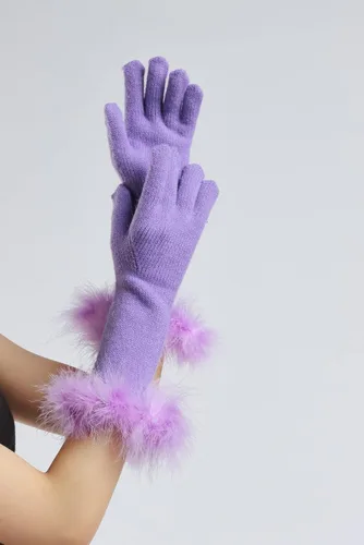 Vista 23 de Sahabowi Guantes de cuero para clima frío Manopla de lana cálida de invierno para mujeres