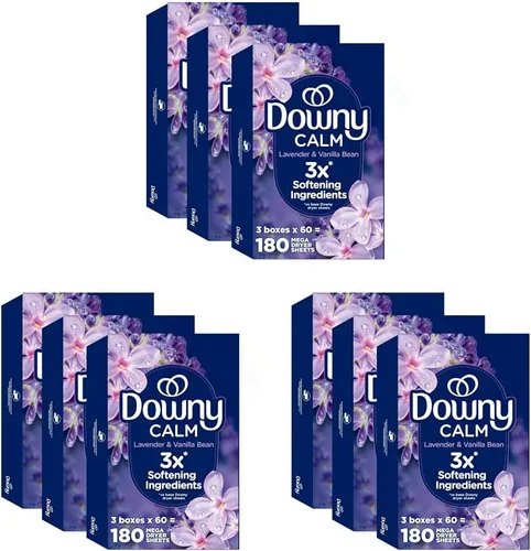 Vista 16 de Downy CALM, Mega Hojas de Secadora, Suavizante de Telas, Lavanda y Vainilla, 130