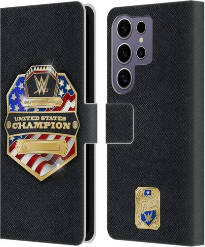 Vista 150 de Head Case Designs Officially Licensed WWE Cruiserweight Champion Title Belts Leather Wallet Case Compatible with Samsung Galaxy A07 4G Campeón