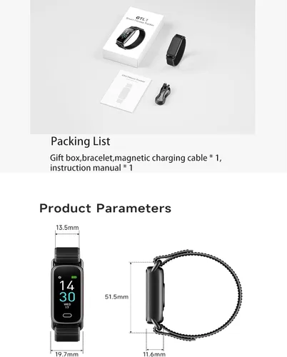 Vista 7 de Rastreador de actividad física para mujer con frecuencia cardíaca SpO2 para presión arterial, monitor de sueño, relojes de fitness, 16 modos
