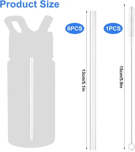 Vista 2 de 6 popotes de repuesto para niños simples y modernos, accesorios para botella de agua Simple Modern Kids botella de agua reutilizable de acero