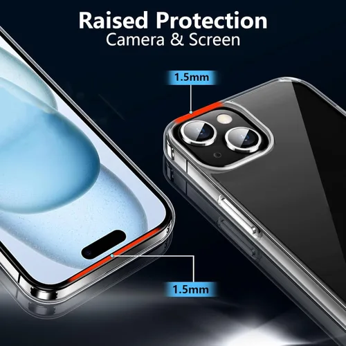 Vista 5 de Paquete de 2 fundas de TPU para Vivo X300 Ultra 5G - Transparente transparente + transparente