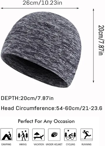 Vista 3 de CHOWMI Winter Warm Watch Cap Soft Polar Fleece Beanie Hat Thick Windproof Outdoor Skull Cap for Men Women