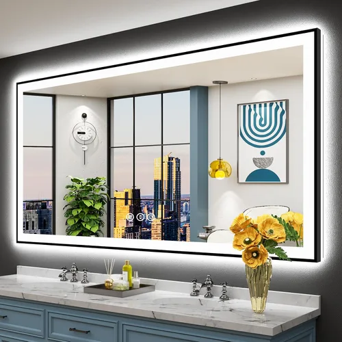 Vista 74 de 24x32 LED Bathroom Mirror, Backlit & Front Lit Lighted Mirror Retroiluminado+luz frontal