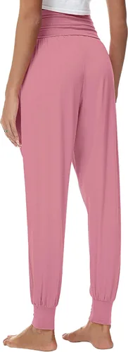 Vista 3 de Ficerd Paquete de 3 pantalones de descanso para mujer, cómodos pantalones deportivos de yoga con bolsillos de cintura alta, pantalones deportivos