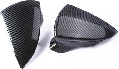 Vista 4 de Cubierta de espejo retrovisor lateral negro para Seat Leon MK3 2013-2020 Ibiza MK5 Arona 2017-2018
