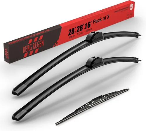 Vista 119 de BERG REGEN Escobillas limpiaparabrisas de 15"+15" con escobilla trasera de 13" - Juego de repuesto automotriz para Jeep Wrangler JK 2008 2009 2010