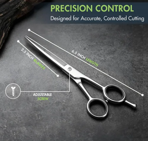 Vista 4 de Ruvanti Tijeras de corte de pelo profesionales - Tijeras de peluquería para uso en el salón y en el hogar - Filo afilado duradero Tijeras De Tijera