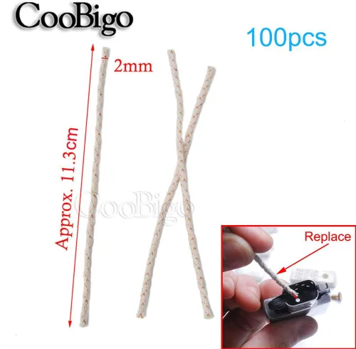 Vista 2 de 100pcs encendedor de aceite mecha cobre y algodón material queroseno gasolina encendedor accesorios #FLQ215-C