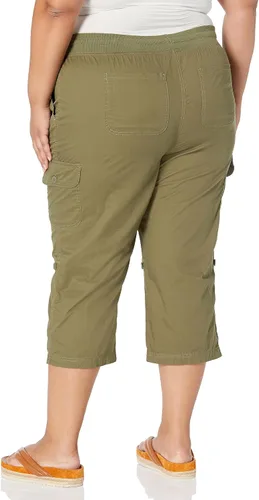 Vista 2 de Woman Within - Pantalones cargo para mujer, con longitud convertible, talla extragrande