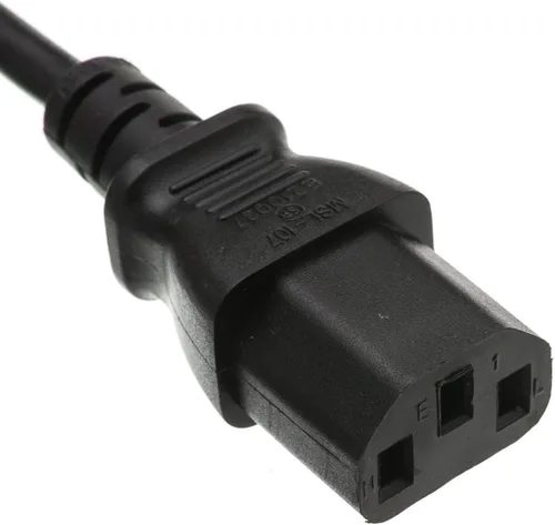 Vista 5 de CableWholesale Cable de extensión de alimentación para computadora/monitor, enchufe C13 hembra a C14 macho, 3 pines, 18 AWG, SVT, 10 amperios, cable