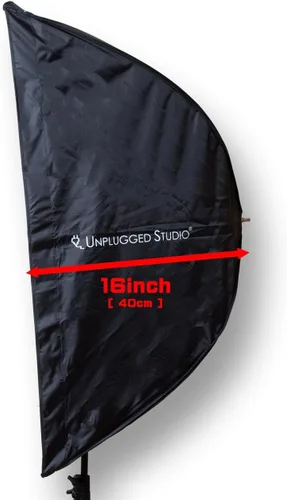 Vista 3 de UNPLUGGED STUDIO 24" x 36" 23.6 in x 35.4 in paraguas rectangular softbox con bolsa de transporte - Modificador de luz portátil para retrato