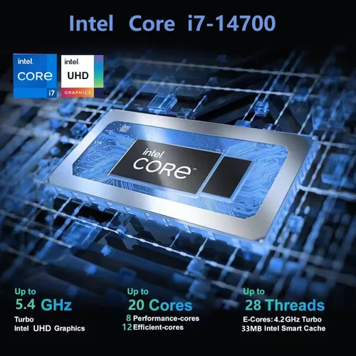 Vista 2 de Lenovo IdeaCentre Liter Tower - Computadora de escritorio • Procesador Intel Core i7-14700 de 20 núcleos • DDR5 de 16 GB • SSD de 1 TB • Office 365