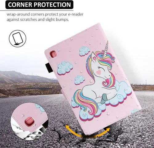 Vista 4 de Dteck Funda protectora de piel sintética con ranuras para tarjetas y función de soporte ajustable, para Samsung Galaxy Tab A7 de 10.4 pulgadas