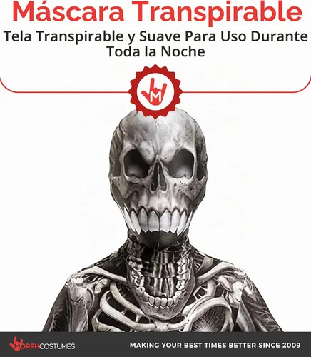 Vista 4 de Morphsuits Skeleton Costume Kids, Kids, Boys Halloween Costume