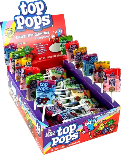 Vista 13 de Top/Taffy Pops Sabores Surtidos 48ct