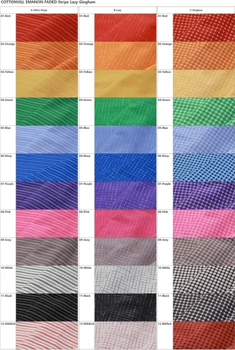 Vista 4 de COTTONVILL EMANON Stripe Lazy Gingham - Tela de algodón con estampado de 20 unidades (cuarto, rayas A)