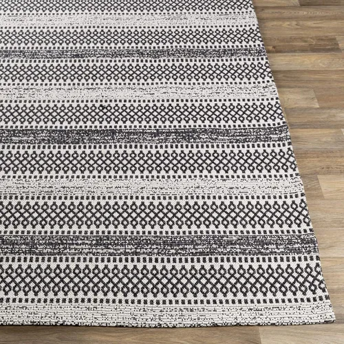 Vista 3 de Livabliss Tumnus - Alfombra tribal bohemia, 1 pies 10 pulgadas x 3 pies, color negro