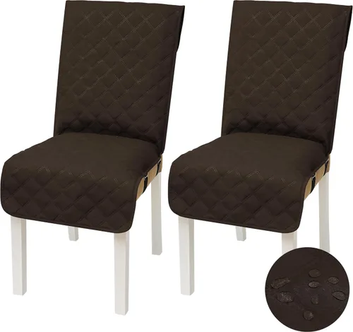 Vista 8 de Yonus Funda impermeable para silla de comedor, funda para silla de oficina, funda resistente al agua para silla de comedor, funda para silla