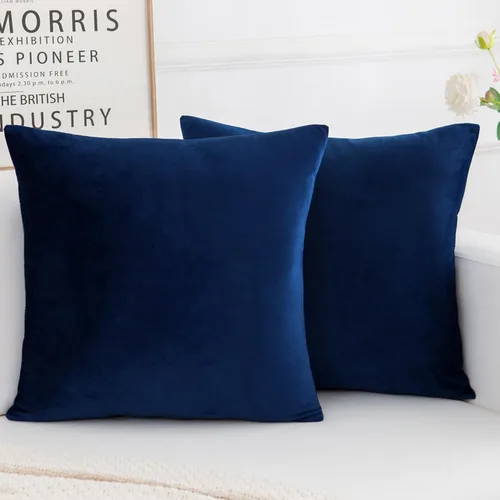 Vista 7 de Juego de 2 fundas de almohada decorativas de terciopelo, funda de cojín cuadrada suave para decoración del hogar para sala de estar, sofá o cama