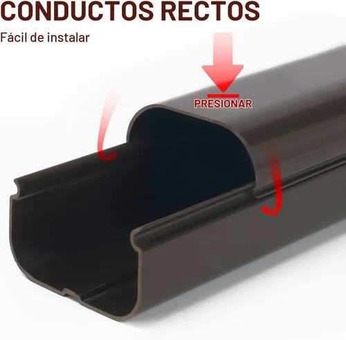 Vista 4 de 3" W 10Ft L Mini Split Line Set Cover Kit PVC Aire Acondicionado Línea