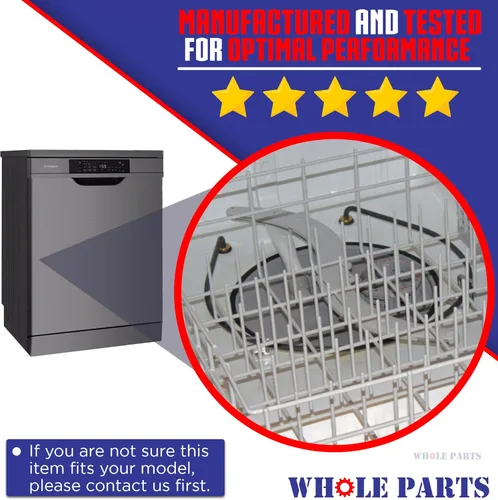 Vista 4 de Conjunto de brazo rociador inferior para lavavajillas Whole Parts mejorado, color gris, pieza # WD22X10047 - Reemplazo y compatible con algunos