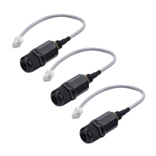 Vista 9 de Conector impermeable RJ45 de montaje en panel con escudo, macho a hembra, 8P8C, CAT 5, CAT 5E, M16 IP67 Ethernet LAN, acoplador de cable LAN