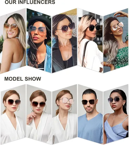 Vista 2 de SOJOS Large Square Oversized Sunglasses for Women Big Designer Style Sunnies SJ1082