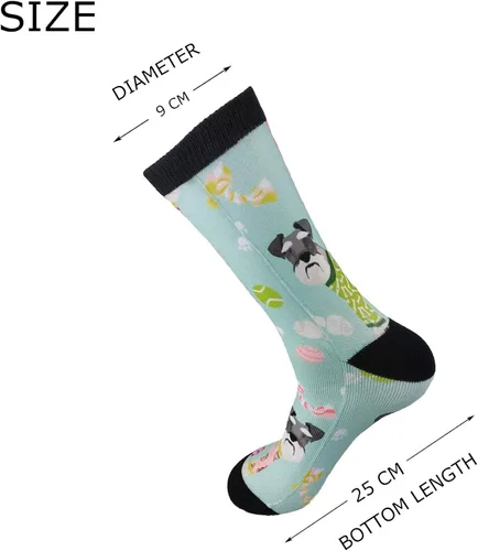 Vista 3 de YISHOW Calcetines unisex novedosos y divertidos, para regalo, Blanco