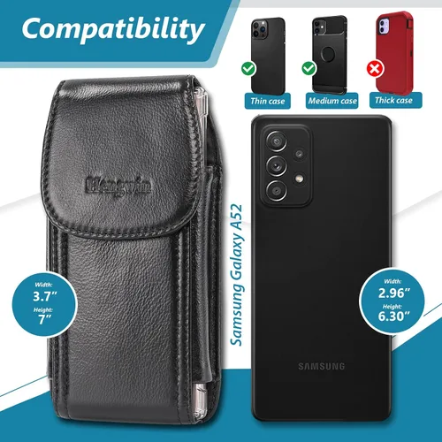 Vista 2 de Funda de cuero genuino para teléfono compatible con iPhone 17 Pro Max 16 Plus 15 Plus Samsung Galaxy S25 Ultra S24 Ultra Note 9 8 A15 Funda