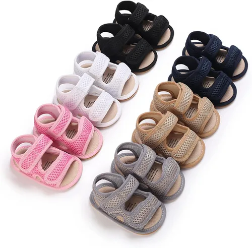 Vista 5 de RVROVIC Sandalias para bebés niños y niñas, zapatos de verano de primera calidad para exteriores, ligeras, suaves, antideslizantes, suela para niños