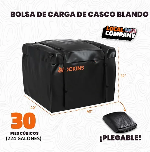 Vista 2 de Mockins 30 Cubic Ft Square Trailer Hitch Cargo Carrier Bag 40"x40"x32