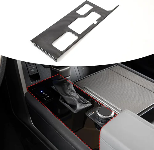 Vista 9 de Marco de protección para panel de palanca de cambios de consola central compatible con Toyot@Tundra Sequoia 2022 2023, accesorios de cubierta de Azul