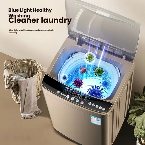 Vista 8 de 18 libras de lavado y secado integrado de gran capacidad lavadora totalmente automática, la opción ideal para apartamentos y dormitorios