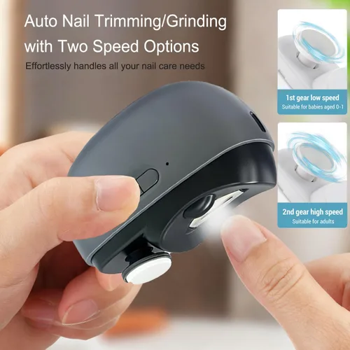 Vista 3 de Easyclip - Cortaúñas inteligente, 3 en 1, cortaúñas eléctrico de fácil clip, cortaúñas con luz, adecuado para todos los recortes y pulido de uñas