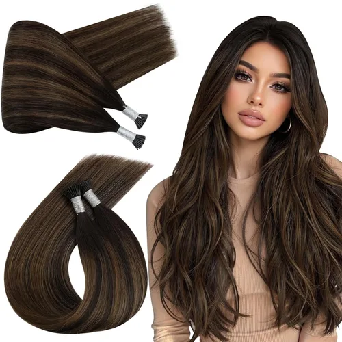 Vista 17 de Ugeat - Extensiones de cabello humano con microanillo, 14 pulgadas, extensiones de cabello Remy con microcuentas de 1 gm/hebra, 50 gms, extensiones