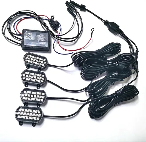 Vista 5 de Luces LED marinas para barco, luz de neón de cortesía RGBW con control remoto RF/aplicación, pontón impermeable popa luz de cubierta para yate