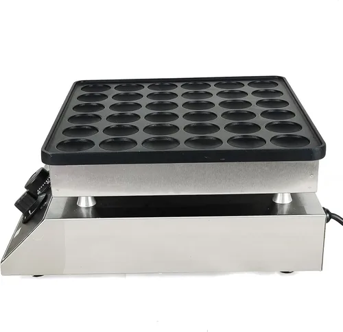 Vista 8 de Mini panqueques para mini panqueques holandeses de doble placa de 110 V, panqueque eléctrico comercial para restaurante y uso doméstico