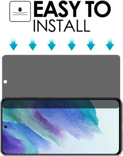 Vista 4 de Protector de pantalla antiespía para Galaxy S21 FE 5G (2022), vidrio templado, 2 unidades, fácil de instalar, protector de pantalla de vidrio
