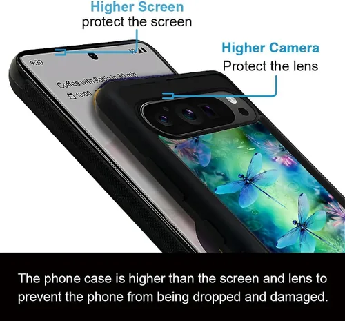 Vista 1300 de Compatible con Google Pixel 4A 5G Mobile Case Creative Acrylic Panel trasero Silicona Protección Grip especialmente diseñado para Google Pixel 4A 5G